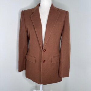 Vintage Lauren Ralph Lauren Wool Cashmere Brown Blazer Jacket 4